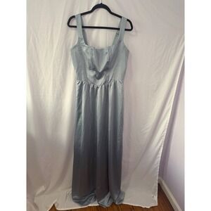 Show Me Your Mumu Satin Nina Dress Womens XXL Navy Bridesmaid Wedding Formal